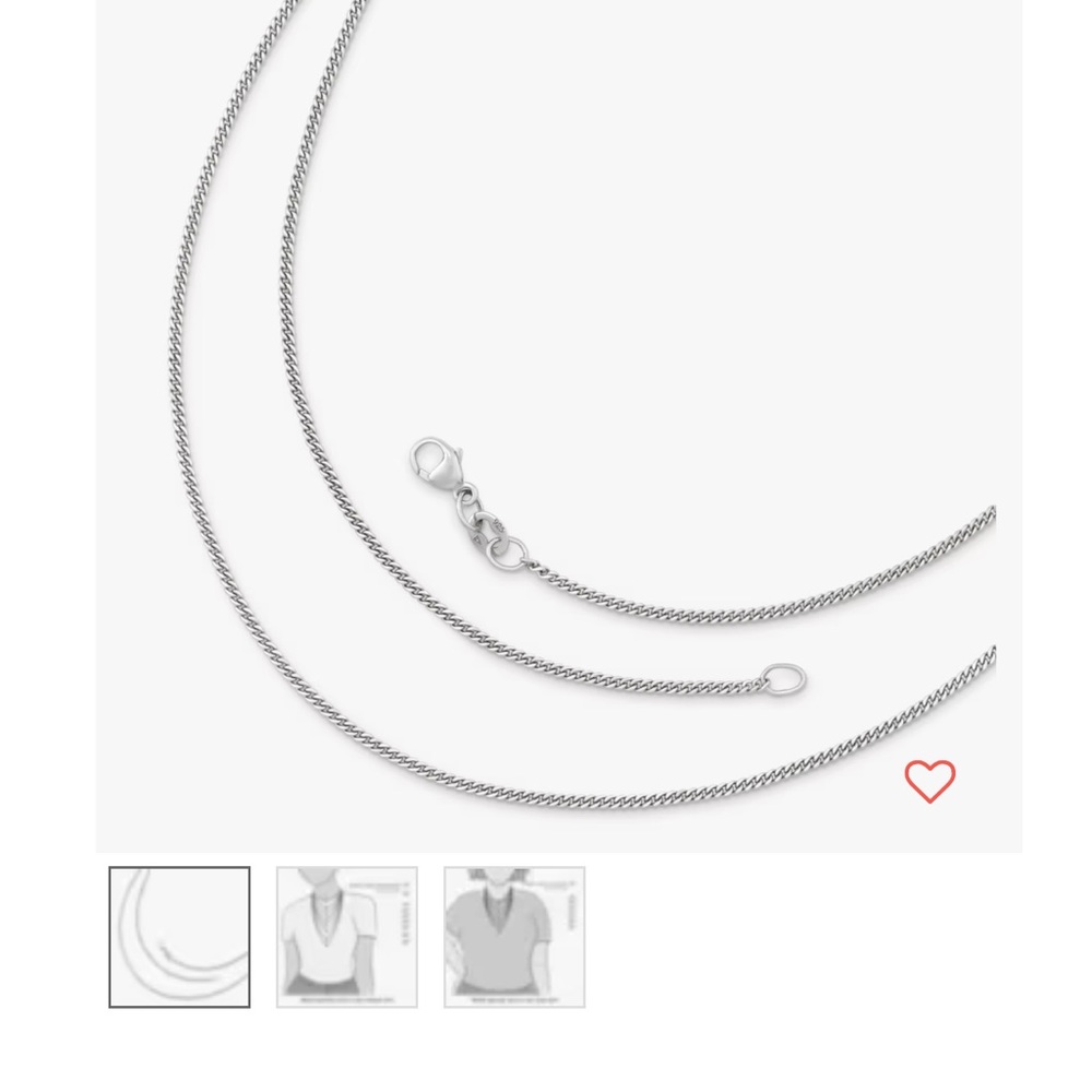 James Avery fine curb chain 18”